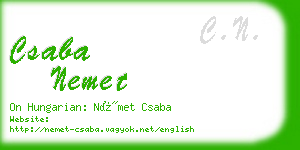 csaba nemet business card